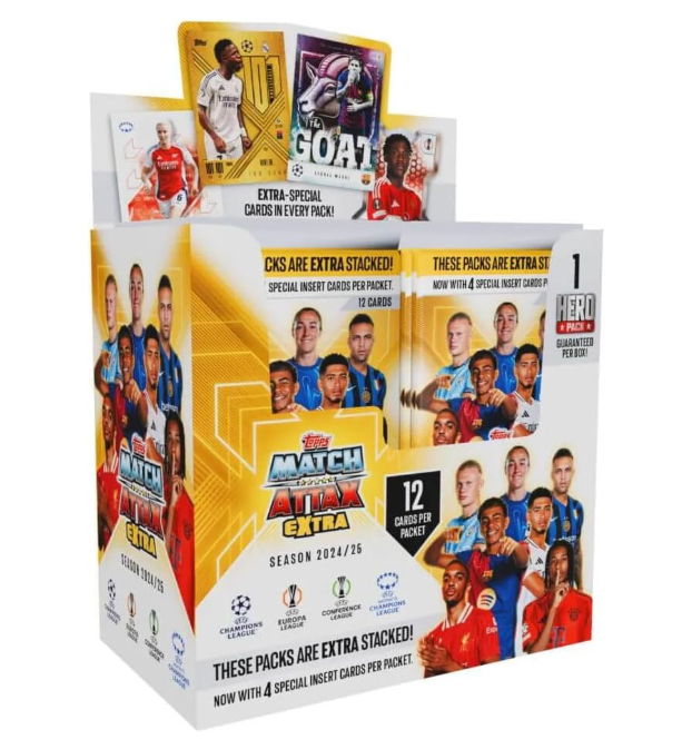 Topps Match Attax 24/25 Extra - Full Box - Contains 24 Packs (288 Cards) Display Box