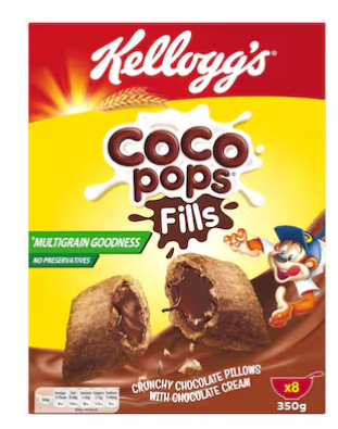 Kellogg's Coco Pops Fills Crunchy Pillows with Chocolate Cream Bar, 350g