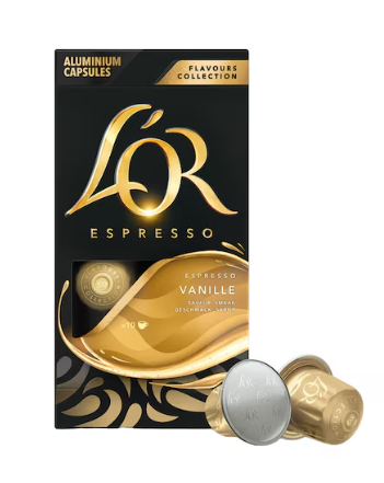 L'Or Flavours Collection Espresso Coffee Capsules Vanilla Flavour 52g
