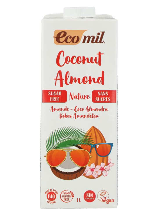 ECOMIL COCONUT & ALMOND MILK SUGAR-FREE 1L
