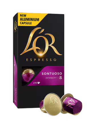 L'or Espresso Sontuoso Intensity 8 Coffee 10 Capsules