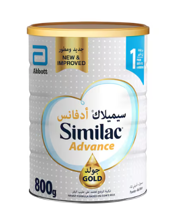 Similac Advance Gold Infant Formula Milk Powder, Stage 1, from Birth to 6 Months, 800g