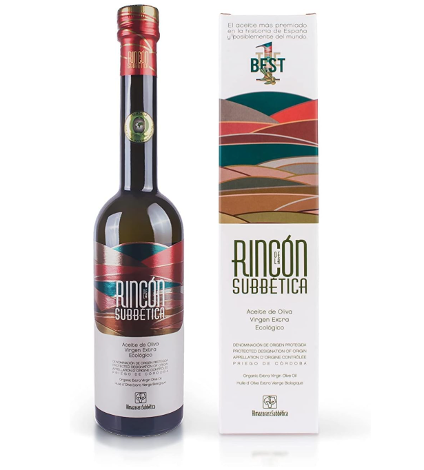 Rincon de la Subbetica - Olive Oil Extra Virgin, World's Best Organic Olive Oil, Award-Winning Spanish EVOO, Cold-Pressed, Premium Quality, 500ml Glass Bottle
