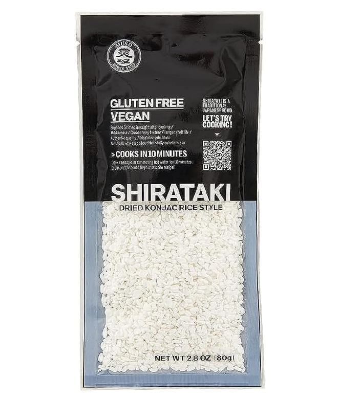 Dried Shirataki Konjac Rice Style, Gluten Free, Vegan, 80g