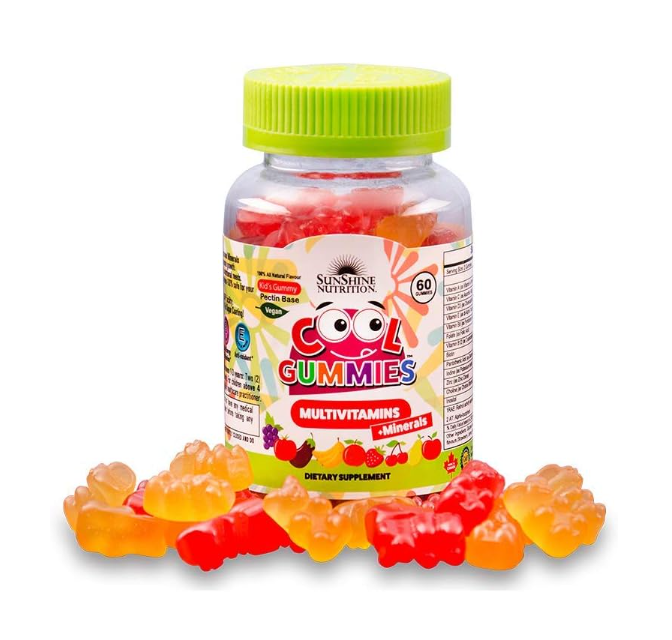 Sunshine Nutrition Multivitamins + Minerals Cool 60 Gummies For Kids | Vegan | 100% Natural Flavor