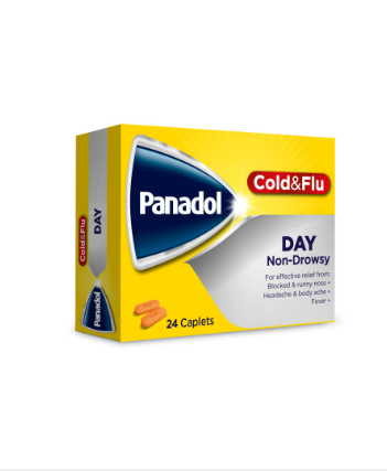 Panadol Cold & Flu Day, Non-Drowsy, 24 Tablets