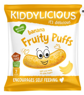 Kiddylicious Banana Fruity Puffs 10g