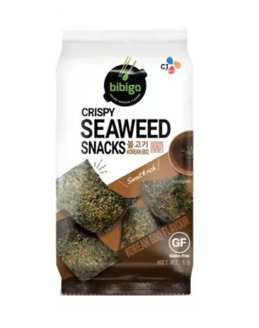Bibigo Korean BBQ Flavour Crispy Seaweed Snacks 5g