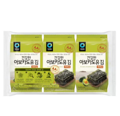 O'Food Avocado Seaweed Snack 4g Pack of 3