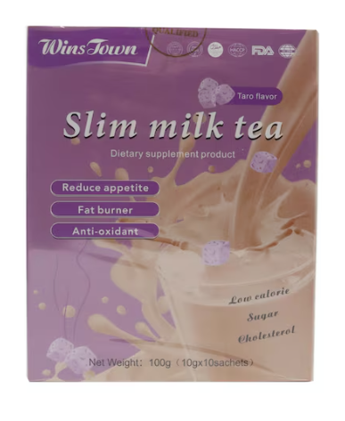 Wins Town Slim Milk Tea Taro Flavour 100g