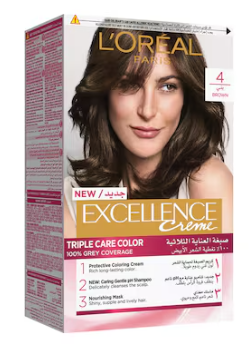 L'Oreal Paris Excellence Creme Triple Care Permanent Hair Colour 4 Brown