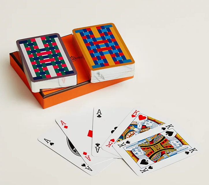 Set of 2 H Tissage bridge playing cards