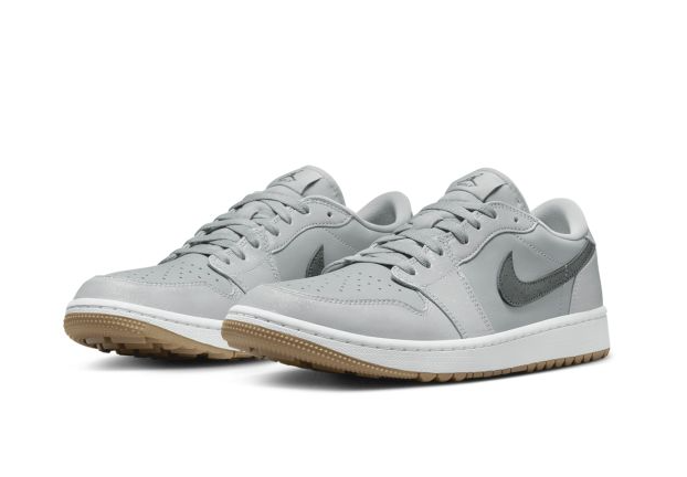 Nike Men's Air Jordan 1 Low G Golf Shoes - Wolf Grey/Iron Grey/White/Gum Med Brown