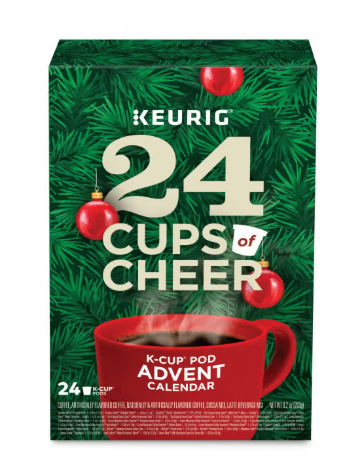 Keurig Advent Calendar Variety Pack, Single Serve K-Cup Pods, 24 Count