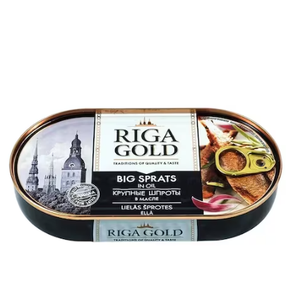 Riga Gold Smoked Big Sprats In Oil 190g