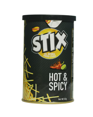 Kitco Stix Hot and Spicy Potato Sticks, 45g
