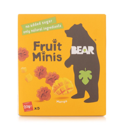 Bear fruit minis mango 5 pack 100g