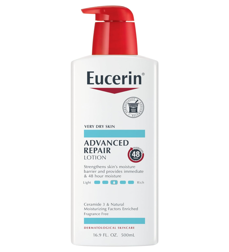 Eucerin Advanced Repair Lotion, Fragrance Free, 16.9 Fl Oz