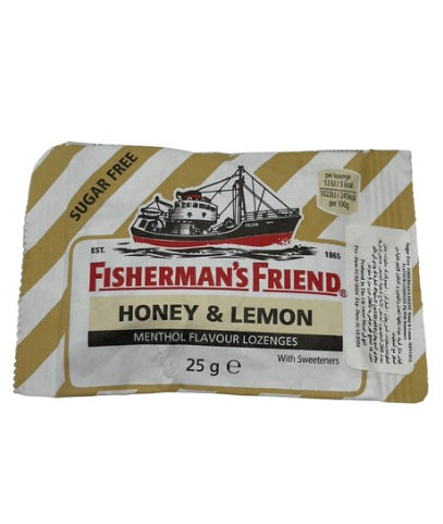 Fisherman's Friend Menthol Flavour Lozenges with Sweetener Honey and Lemon 25g