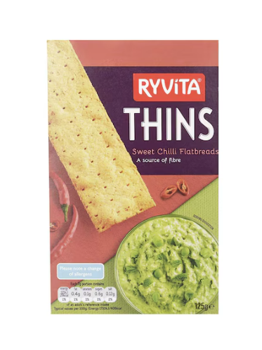 Ryvita Thins Sweet Chilli Flatbread 125g