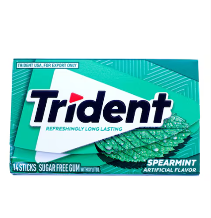 Trident Sugar-Free Gum Sticks Spearmint 14 Sticks