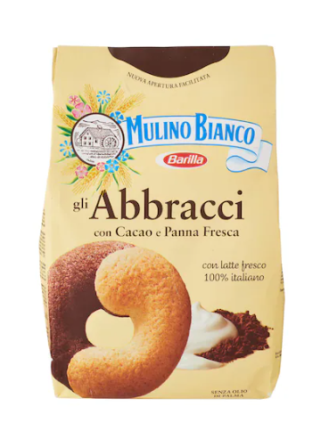 Barilla Mulino Bianco Abbracci Biscuits With Cocoa And Fresh Cream 350g