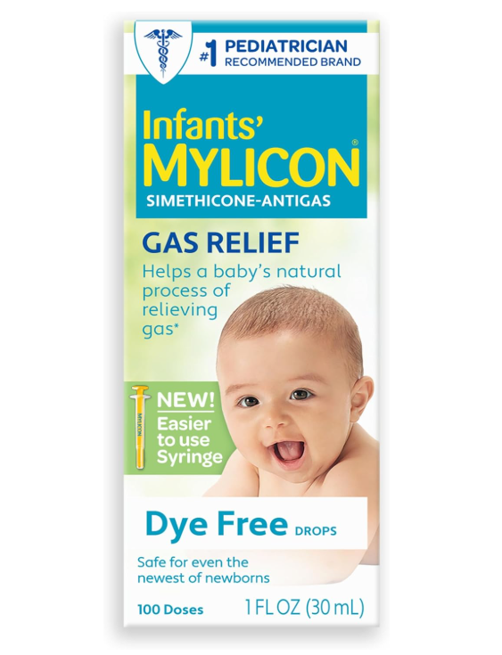 MYLICON Gas Relief Drops for Infants and Babies, Dye Free Formula, 1 Fluid Ounce (Updated Syringe)