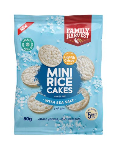 Family Harvest Mini Rice Cakes with Sea Salt 50g