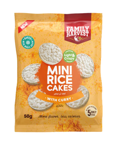 Family Harvest Mini Rice Cakes with Curry 50g