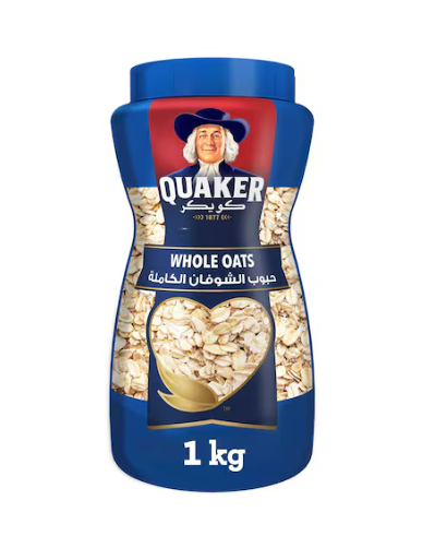 Quaker Whole Oats Jar 1kg