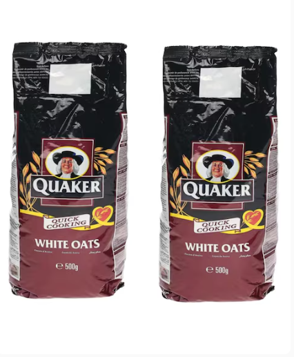 Quaker Quick Cooking White Oats 500g Pack of 2