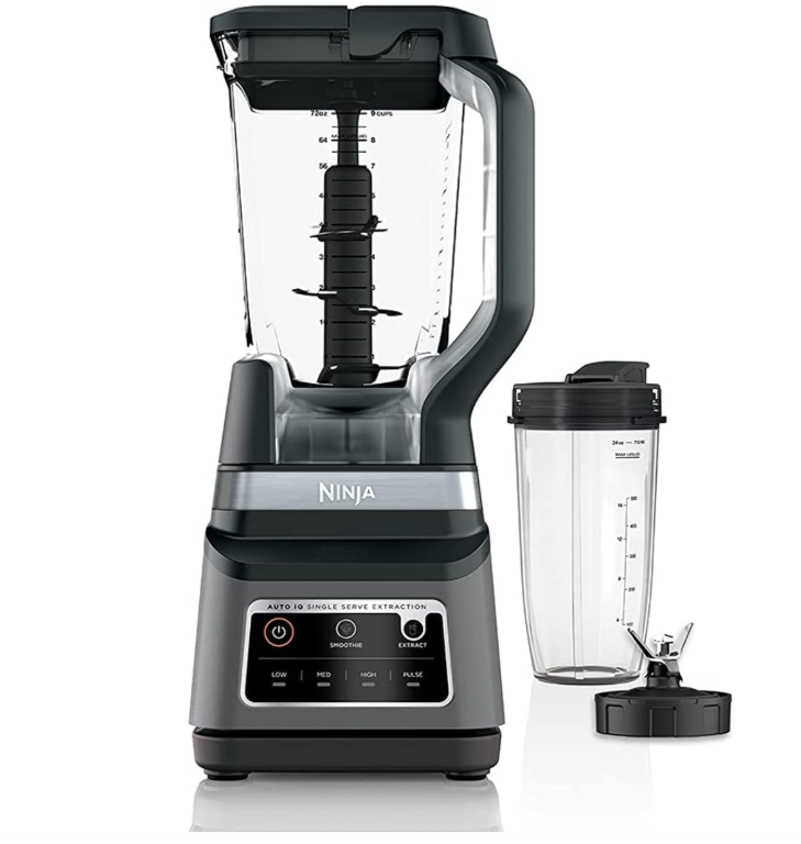 Ninja 2-In-1 Professional Blender, One Touch Blending Programs, 1200W, Black/Grey, BN750ME,