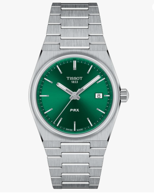Tissot Unisex PRX 35mm 316L Stainless Steel case Quartz Watch, Grey, Stainless Steel, 11 (T1372101108100)