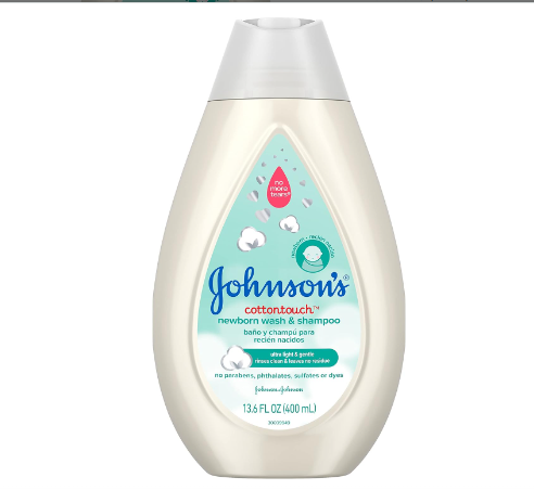 Johnson's Baby (400 mL) - Cotton Touch Newborn Wash & Shampoo 13.6 Ounce (400ml) (2 Pack)