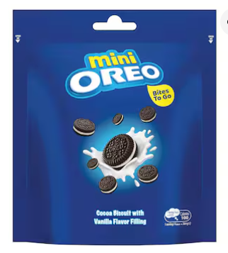 Oreo Original Cookies Minis Pouch Sandwich Biscuits, 61.3g