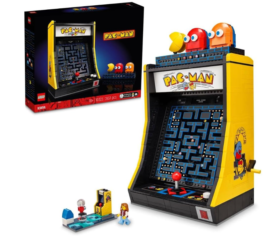 LEGO Icons PAC-MAN Arcade Model Kit for Adults to Build, Replica of a Classic Game Machine Featuring Iconic Characters, Birthday Gift Idea for Men, Women, Him or Her & Retro Video Games Fans 10323