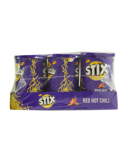 Kitco Stix Red Hot Chili Potato Sticks 45g Pack of 6