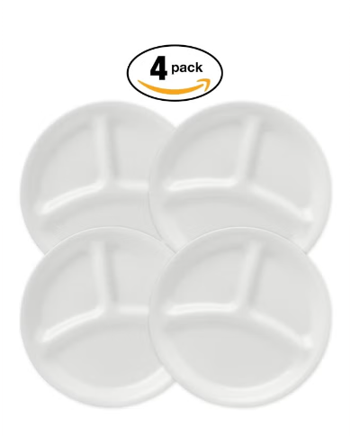 Corelle Livingware Divided Plate 10-1 4-Inch Winter Frost White