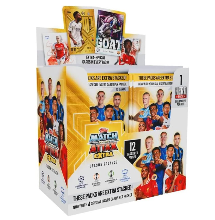 Topps Match Attax 24/25 Extra - Full Box - Contains 24 Packs (288 Cards) Display Box