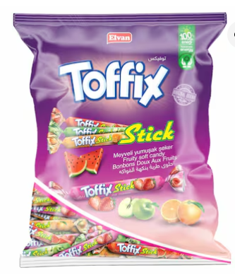 Elvan Toffix Stick Mix Fruity Soft Candy, 800g