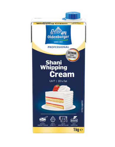 Oldenburger Shani Whipping Cream UHT 1L