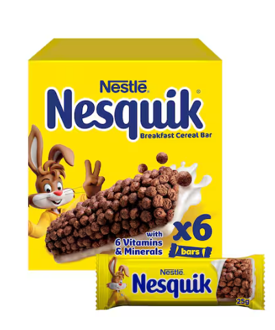 Nestle Nesquik Cereal Bars 25g Pack of 6
