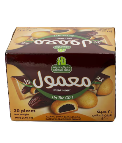 Halwani Bros Maamoul Mini Dates Filled Cookies 200g Pack of 20