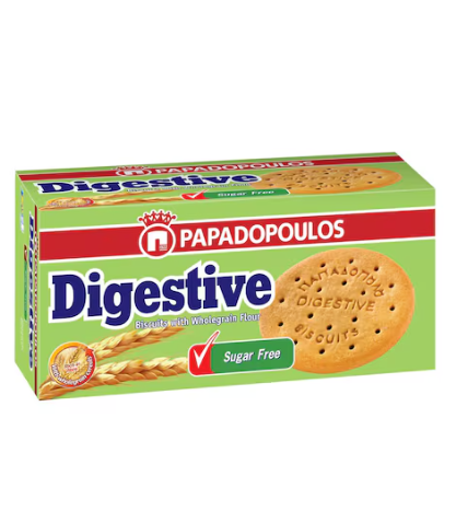 Papadopoulos Digestive Sugar Free Whole Wheat Biscuits 250g