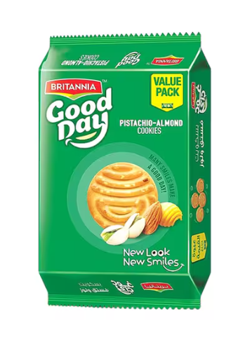 Britannia Good Day Pistachio-Almond Cookies 72g Pack of 8