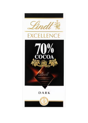 Lindt Excellence 70% Cocoa Dark Chocolate 100g
