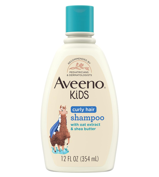 Aveeno Curly Hair Shampoo for Kids with Oat Extract Shea Butter, 12 Fl Oz (Pack of 1)