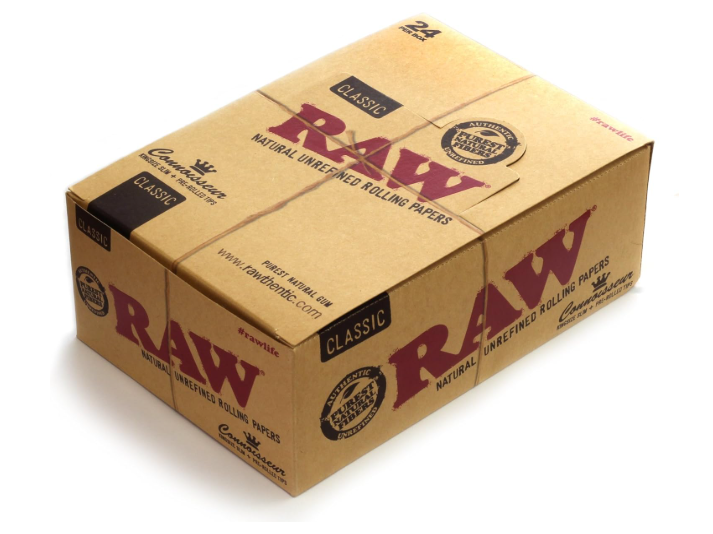 RAW Connoisseur-King Size Slim Paper with Prerolled Tips, 24 Booklets of 32 Sheets, 24 Tips, Yellow