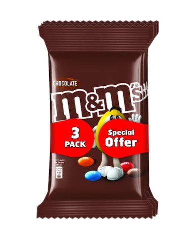 M&M's Chocolate Candy 82g Pack of 3