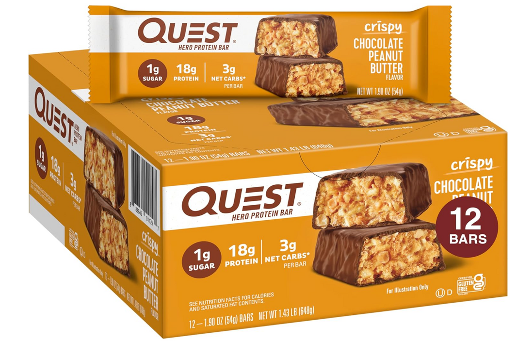 Quest Nutrition Chocolate Peanut Butter Hero Bar, 12 Count, 12 Count (Pack of 1)